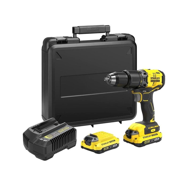 Stanley SBD715D2K 18V 2.0AH V20 Li-Ion Çift Akülü Kömürsüz Darbeli Matkap ve Vidalama