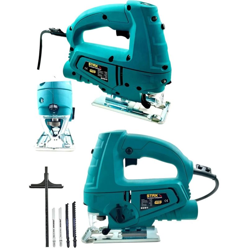 Staxx Power Pro Speed 6 Kademeli  Metal Şanzıman Pandüllü Dekupaj Testere 5 Bıçak Hediyeli 1200W