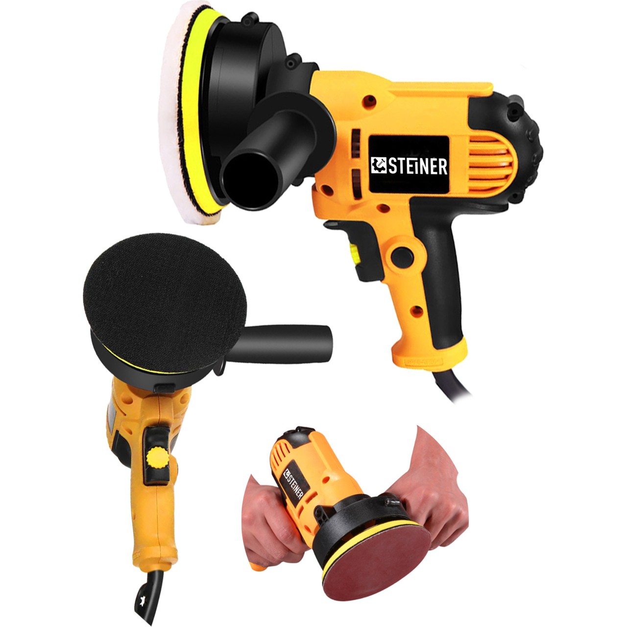 Steiner Germany Technology 1200 Watt Profesyonel 6 Kademe Devir Ayarlı Pasta Cila Polisaj Makinesi