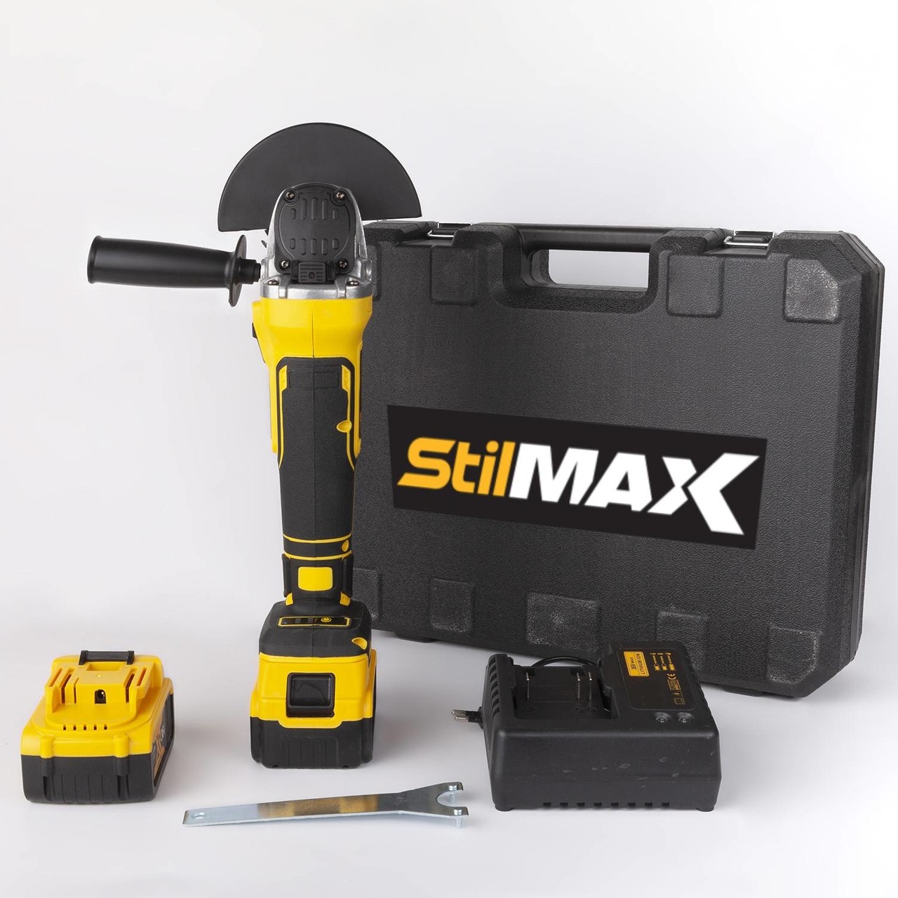 Stilmax STM1058 Profesyonel 125MM Kömürsüz Çift Akülü Şarjlı Taşlama Bl Motor & 2’li Kesme Taşı