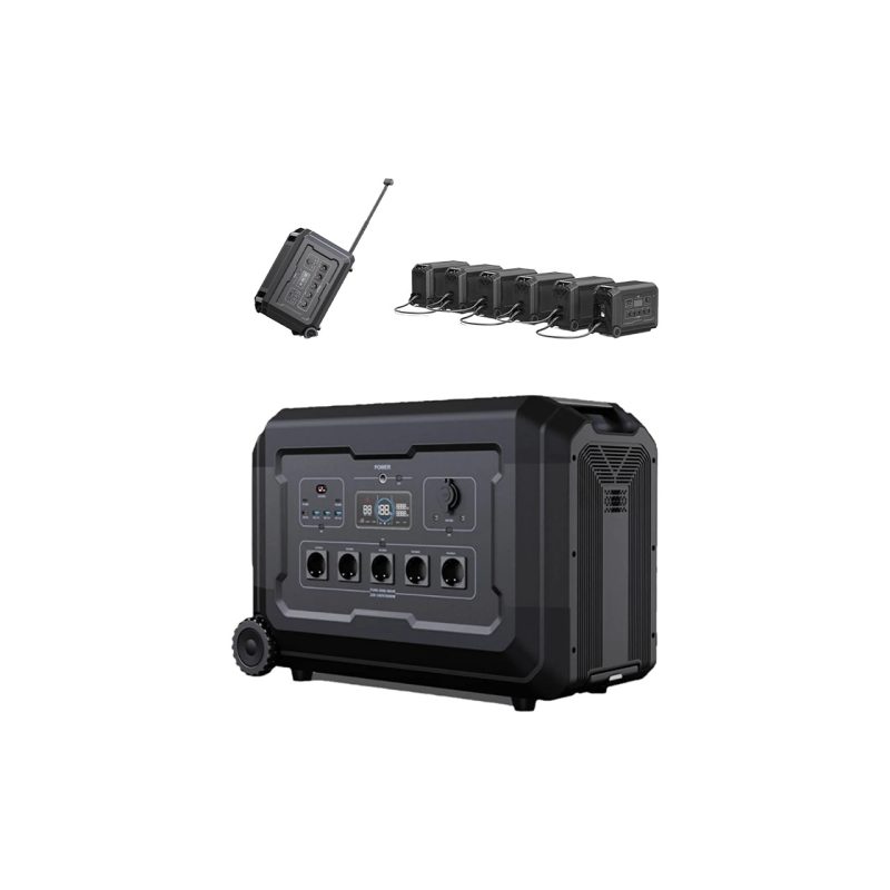 Storcell Elektrikli Araç Paket(3), 5 KW=5000 W Sessiz Hibrit Jeneratör,taşınabilir Güç KAYNAĞI,5040WH Lifepo4