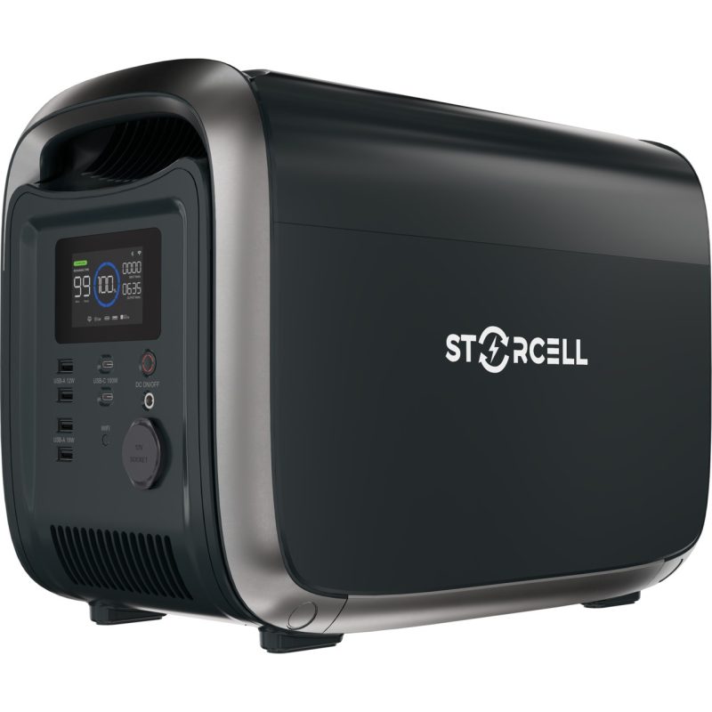 Storcell NE-1200MINI Taşınabilir Güç Kaynağı 922WH Kapasite, 1200W Güç (X-Turbo ile Sürekli 2400W Güç) – Ev Karavan ve Dış Mekan Kullanımı Için Lifepo4 Bataryalı Solar Jeneratör
