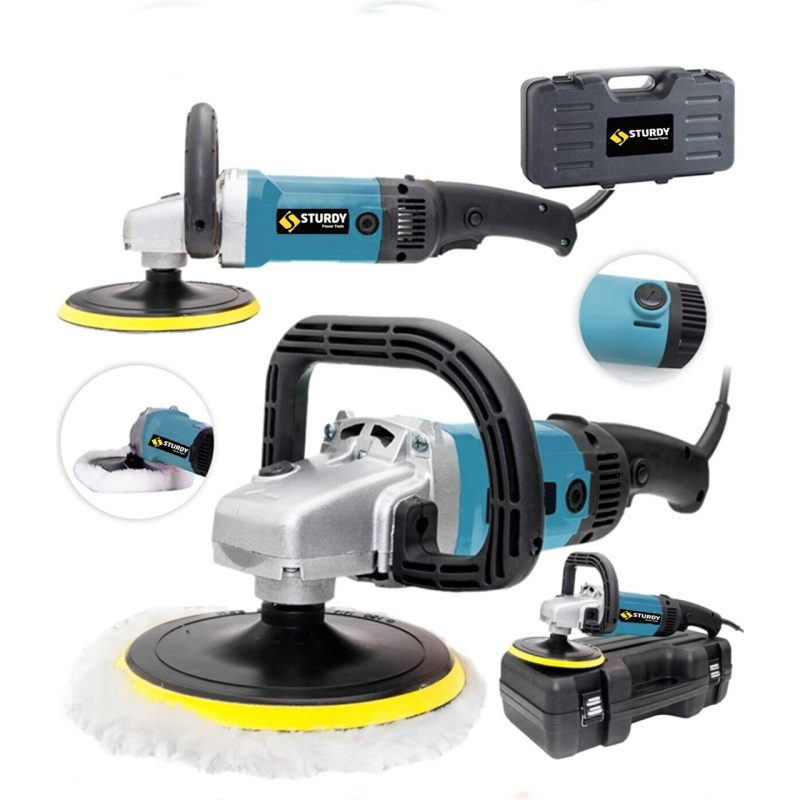 Sturdy 4200 Watt 6 Kademe Devir Ayarlı Polisaj Makinasi Zımpara Pasta Cila Makinesi Mavi