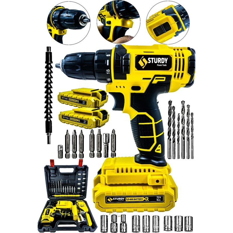 Sturdy Mtkp Lı 58 V 5 Ah Şarjlı Çift Akülü Matkap