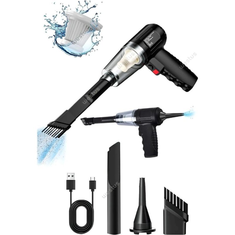 Tekno Trust Ithalatçı Garantili Mini Şarjlı  Araç Süpürgesi Üfleme Özellikli 2 Yıl
