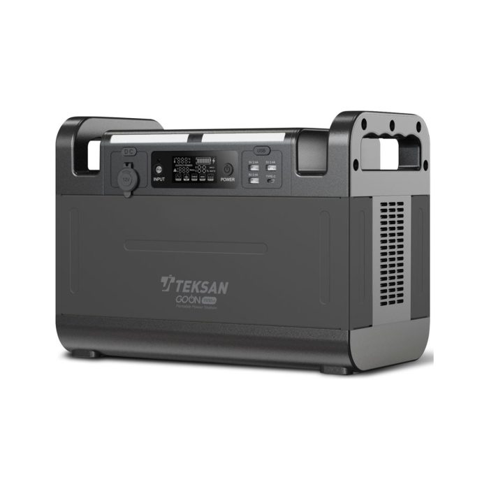 Teksan GO ON 1500W Taşınabilir Güç İstasyonu, Güneş Paneliyle Şarj Desteği, Hafif, LiFePO4, LED