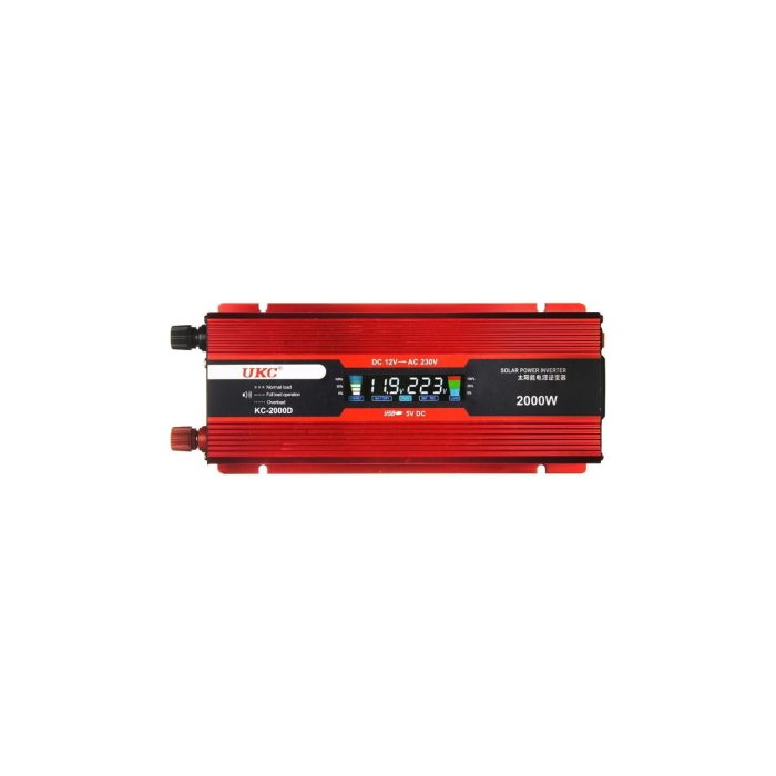 Ukc 2000W Inverter Dönüştürücü Dc 12V Ac 220 V 50 Hz Tam Koruma Ac Güç Inverteri USB Şarj Adaptörü