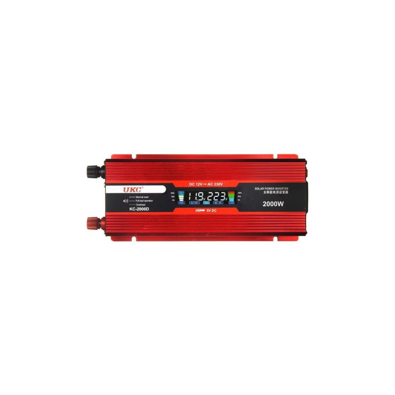 Ukc 2000W Inverter Dönüştürücü Dc 12V Ac 220 V 50 Hz Tam Koruma Ac Güç Inverteri USB Şarj Adaptörü