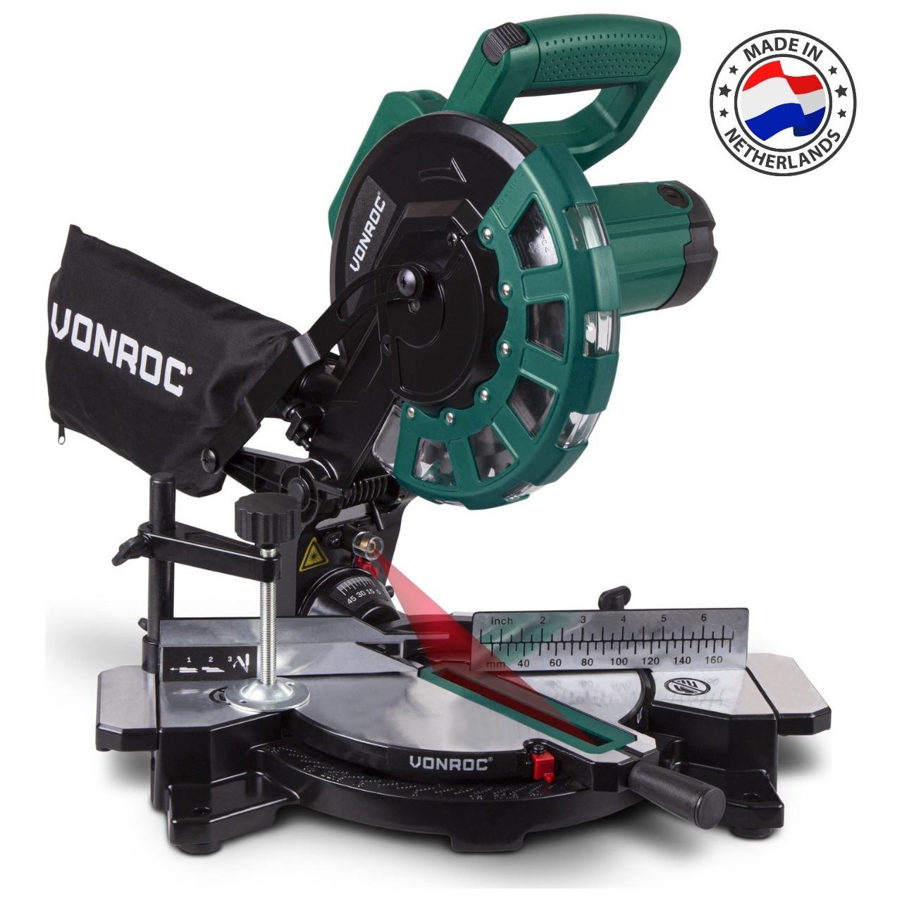 VONROC Lazerli Radyal Gönye Testere – 1700W – 216mm – 40 Diş