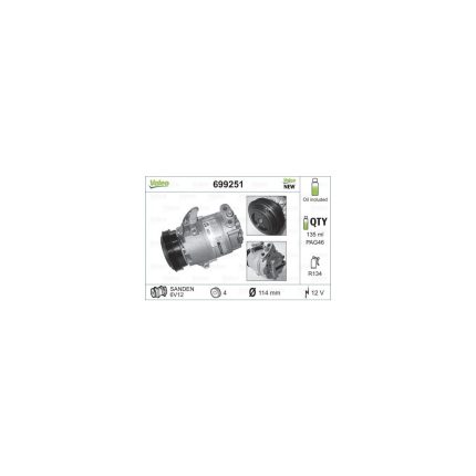 Valeo 699251 Klima Kompresöru Astra G 1854103