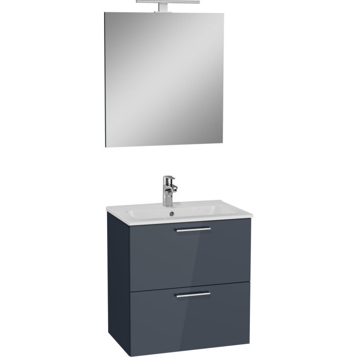 VitrA Mia 75102 Banyo Dolabı Seti Çekmeceli 60 cm Antrasit