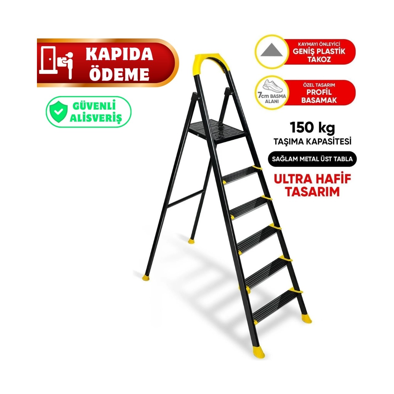 Zigana Hardy 5+1 Basamaklı Özel Tasarım Hafif Merdiven (Ev Tipi)