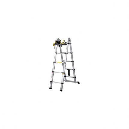 Packtech Alüminyum Teleskopik Merdiven | 9+9 Basamak – 5.6 Metre