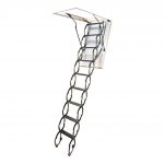 2Mm Ahşap Akordeon  Metal Çatı Merdiveni  70X80 Cm