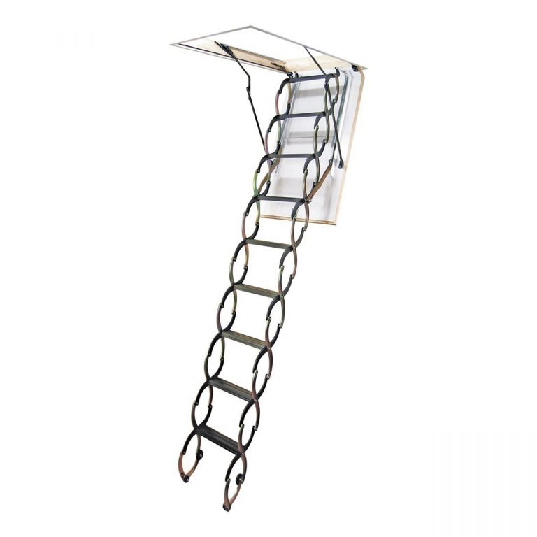 2Mm Ahşap Akordeon  Metal Çatı Merdiveni  70X90 Cm