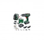 Bosch Universalımpact 18V Akülü Darbeli Matkap 1,5AH, Çift Akü Sbx + 241 Aksesuar Setli + Bosch Yeşil Sırt Çantası