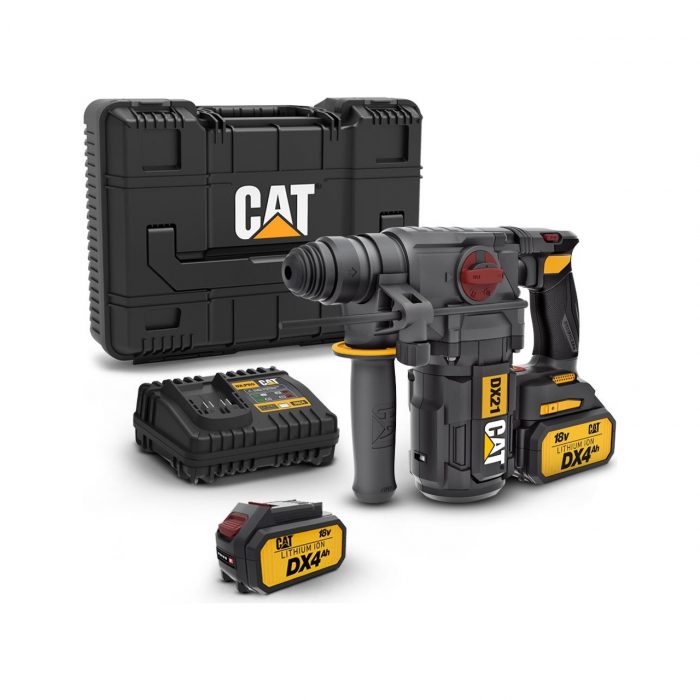 Cat DX21 18VOLT 4.0AH 2.2j Li-Ion Çift Akülü Şarjlı Kömürsüz Profesyonel Sds-Plus Pnömatik Kırıcı/delici