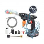Mr. Tiger 300W 48V Şarjlı Oto Yıkama, Bahçe Sulama Tabancası Makinesi Yüksek Basınçlı