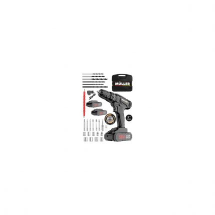 Müller Germany High Technology 58 Vf 10 Ah Bakır Sargılı Çelik Şanzuman Çift Akülü Vidalama ve Matkap Seti