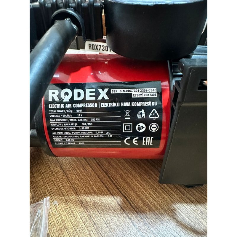 Rodex Mini Hava Kompresörü 90WATT (Çakmaklık GİRİŞ)RDX7301