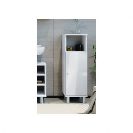 Taç Dekorasyon Tek Kapaklı Yer Banyo Dolabı  Beyaz
