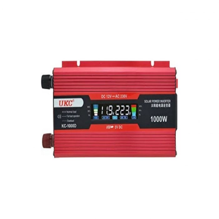 Ukc 1000W Inverter Dönüştürücü Dc 12V Ac 220 V 50 Hz Tam Koruma Ac Güç Inverteri USB Şarj Adaptörü