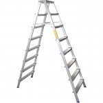 Zirve Madeni Eşya 8+8 Basamaklı Çift Çıkışlı A Tipi Alüminyum Merdiven